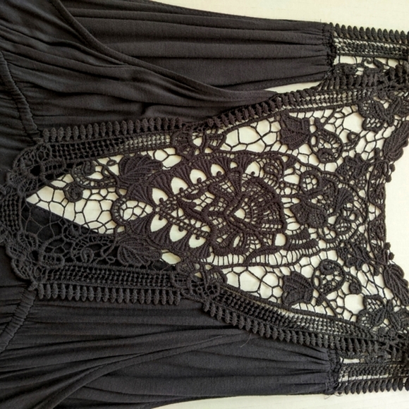 Final price Black Lace Back Babydoll Tank Top - Picture 3 of 5